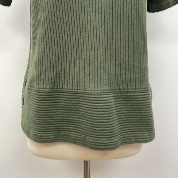 Boden Hattie Ribbed Knit Crewneck Short Sleeve Relaxed Shirt Green 12 - Picture 3 of 8